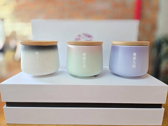 質感陶罐咖啡禮盒《漸層》（內含三種咖啡豆),香香久溢咖啡莊園